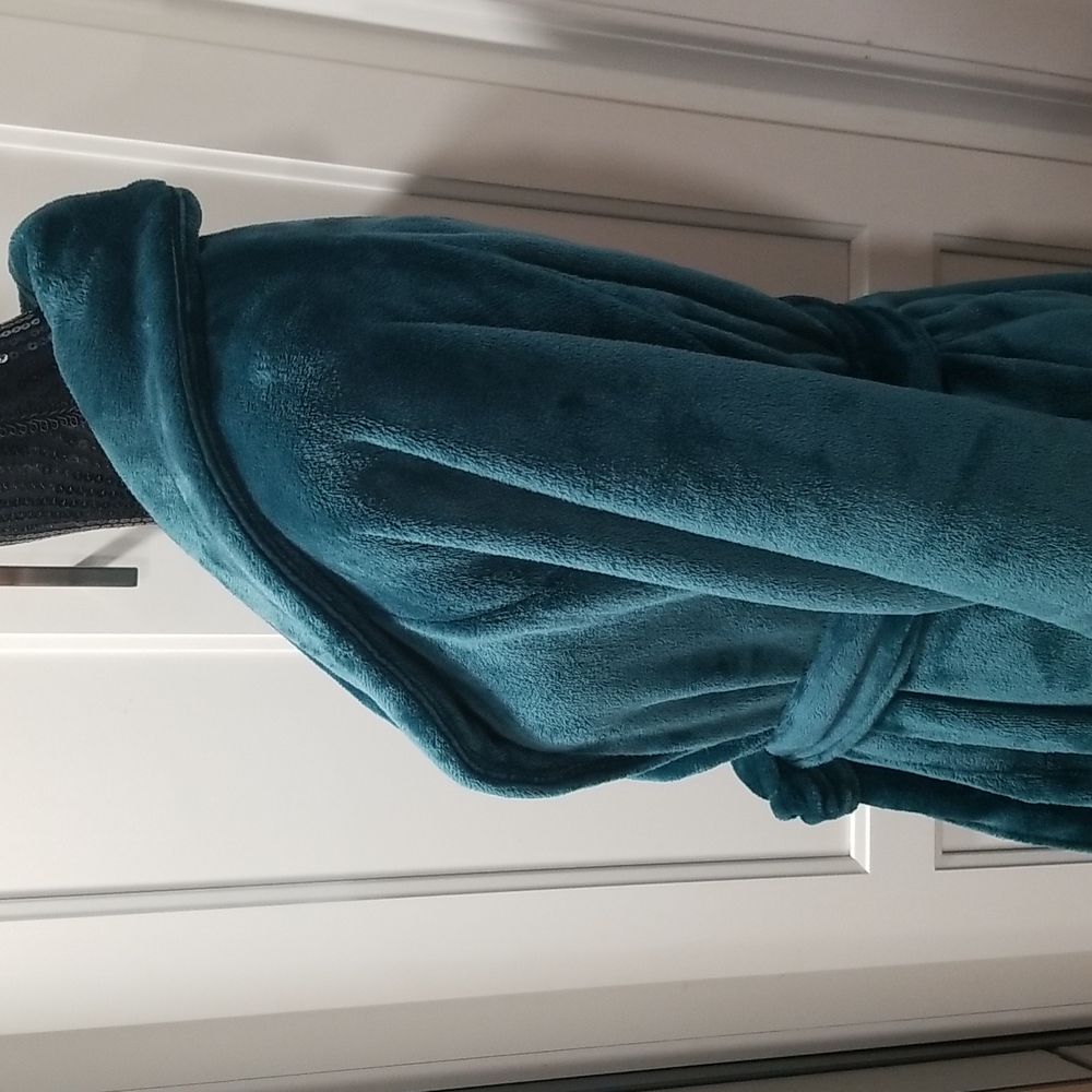 NWT! Victorias Secret Cozy Green Short Robe Super Soft XS/S - Picture 6 of 14